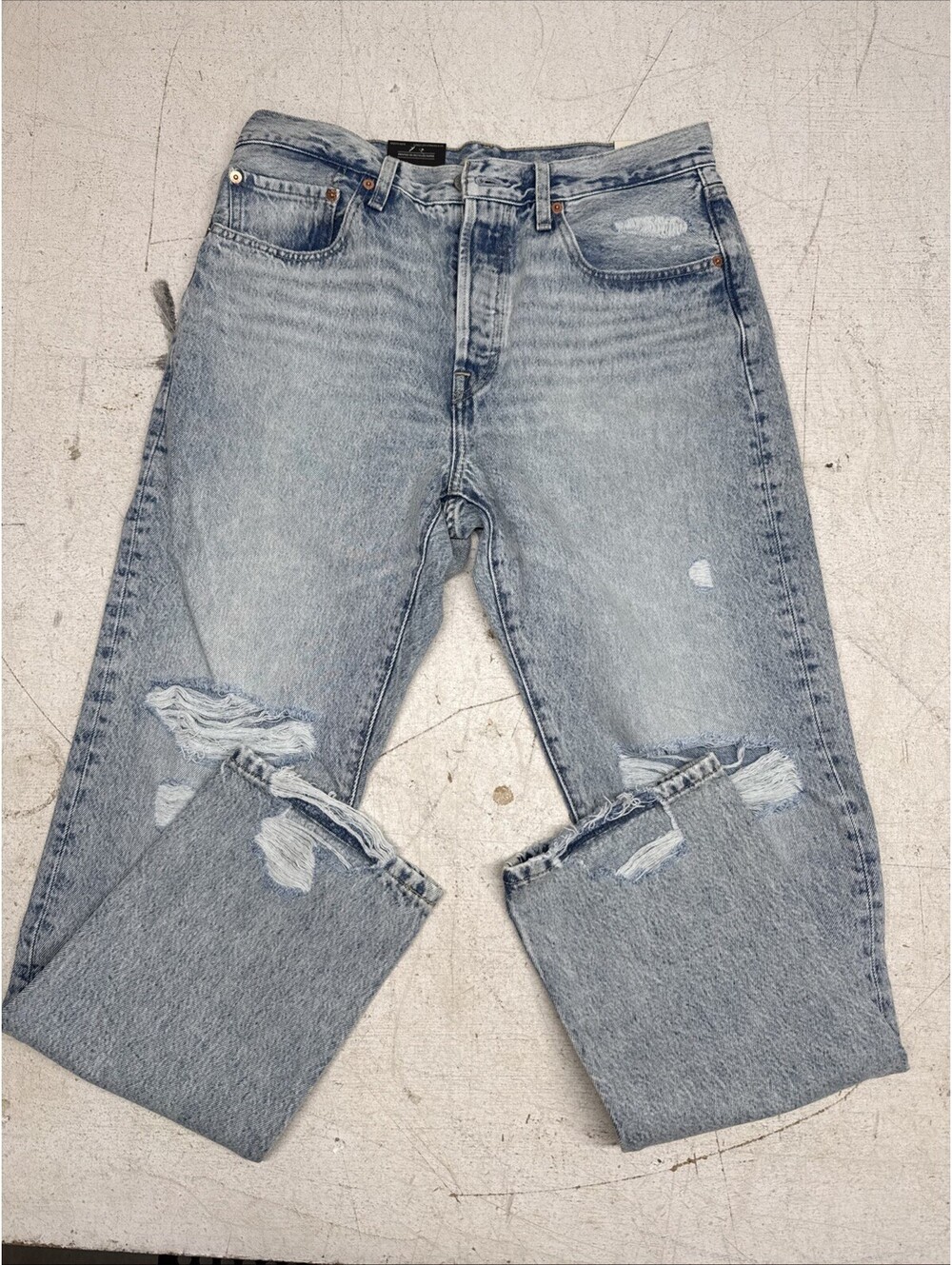 Levi's 501 Jeans Mens W30 L30 Original Fit Blue Denim Straight Leg Button Fly